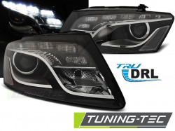 HEADLIGHTS TRUE DRL BLACK fits AUDI Q5 11.08 - 09.12