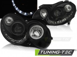 HEADLIGHTS DAYLIGHT BLACK fits MERCEDES CLK W209 03-10