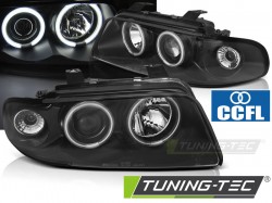 HEADLIGHTS ANGEL EYES CCFL BLACK fits AUDI A4 11.94-12.98