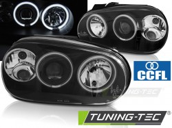 HEADLIGHTS ANGEL EYES CCFL BLACK fits VW GOLF 4 09.97-09.03