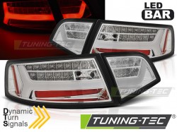 LED BAR TAIL LIGHTS CHROME SEQ fits AUDI A6 08-11 SEDAN