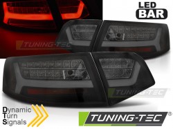 LED BAR TAIL LIGHTS BLACK SMOKE SEQ fits AUDI A6 08-11 SEDAN