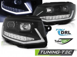 HEADLIGHTS TUBE LIGHT DRL BLACK CHROME fits VW T6 15-19
