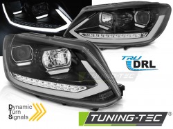 HEADLIGHTS TUBE LIGHT DRL BLACK SEQ fits VW TOURAN II 08.10-15