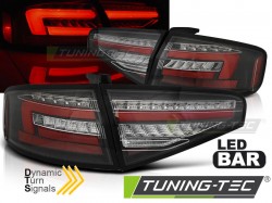 LED BAR TAIL LIGHTS BLACK SEQ fits AUDI A4 B8 12-15 SEDAN OEM LED