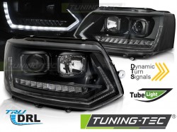 HEADLIGHTS TUBE LIGHT DRL BLACK SEQ fits VW T5 2010-2015