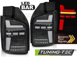 LED BAR TAIL LIGHTS BLACK SEQ fits VW T5 10-15