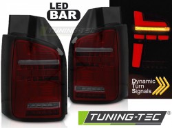 LED BAR TAIL LIGHTS RED SMOKE SEQ fits VW T5 10-15