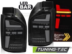 LED BAR TAIL LIGHTS BLACK SMOKE SEQ fits VW T6 15-19 OEM BULB