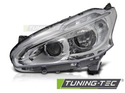 HEADLIGHT CHROME LED LEFT SIDE TYC fits  PEUGEOT 208 12-15