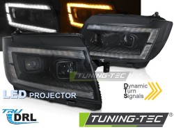 LED HEADLIGHTS TUBE LIGHT BLACK DRL SEQ fits VW CRAFTER II 2017- 