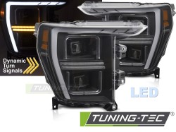 LED HEADLIGHTS TUBE LIGHT BLACK fits FORD F150 MK14 20-23