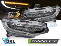 FULL LED HEADLIGHTS BLACK fits HONDA CIVIC X 16-21