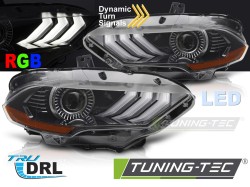 LED HEADLIGHTS RGB DRL BLACK fits FORD MUSTANG 18-21