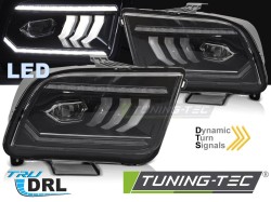 HEADLIGHTS TUBE LED BLACK fits FORD MUSTANG 04-09