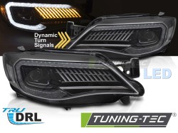 LED HEADLIGHTS TUBE LIGHT BLACK fits SUBARU WRX 08-14