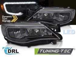 LED HEADLIGHTS TUBE LIGHT BLACK fits SUBARU WRX 08-14