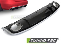 DIFFUSOR SINGLE OUTLET GLOSSY BLACK SPORT STYLE fits AUDI A4 B8 12-15