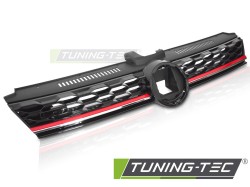 GRILLE SPORT ACC GLOSSY BLACK with RED LINE fits VW GOLF 7 17-19