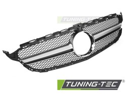 GRILLE BLACK SILVER with CAMERA HOLE fits MERCEDES W205 14-18 / S205 14-18 / C205 15-18 / A205 16-18