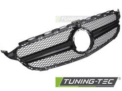 GRILLE GLOSSY BLACK with CAMERA HOLE fits MERCEDES W205 18-21 / S205 18-21 / C205 18-23 / A205 18-23