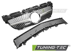 GRILLE DIAMOND SILVER CHROME fits MERCEDES SLK R172 11-15