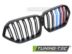GRILLE SPORT GLOSSY BLACK TRI-COLOUR DOUBLE BAR fits BMW X6 G06 19-23