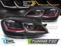 LED HEADLIGHTS RED SEQ DRL fits VW GOLF VII 13-17