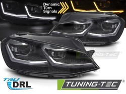 LED HEADLIGHTS SILVER SEQ DRL fits VW GOLF VII 17-19