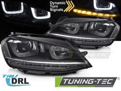 HEADLIGHTS SILVER LED SEQ DRL  fits VW GOLF VII 13-17