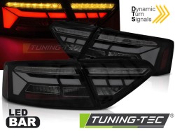 LED BAR TAIL LIGHTS BLACK SMOKE SEQ fits AUDI A5 11-16 OEM BULB