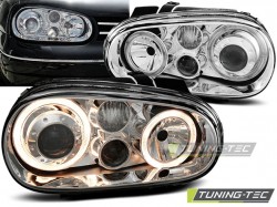 HEADLIGHTS ANGEL EYES CHROME fits VW GOLF 4 09.97-09.03